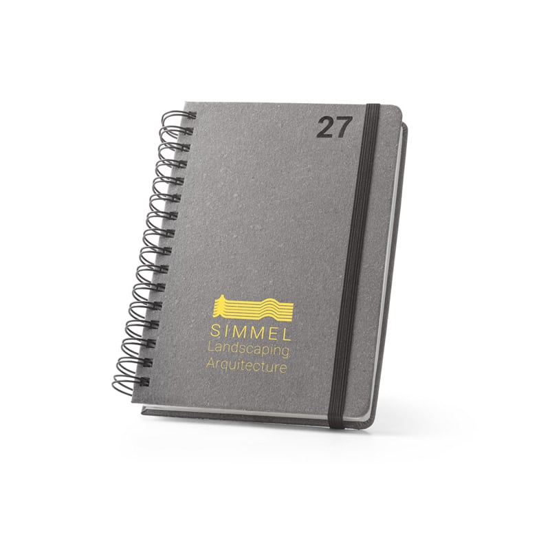 Agenda A5 de Cuero Reciclado Personalizada con Anillas