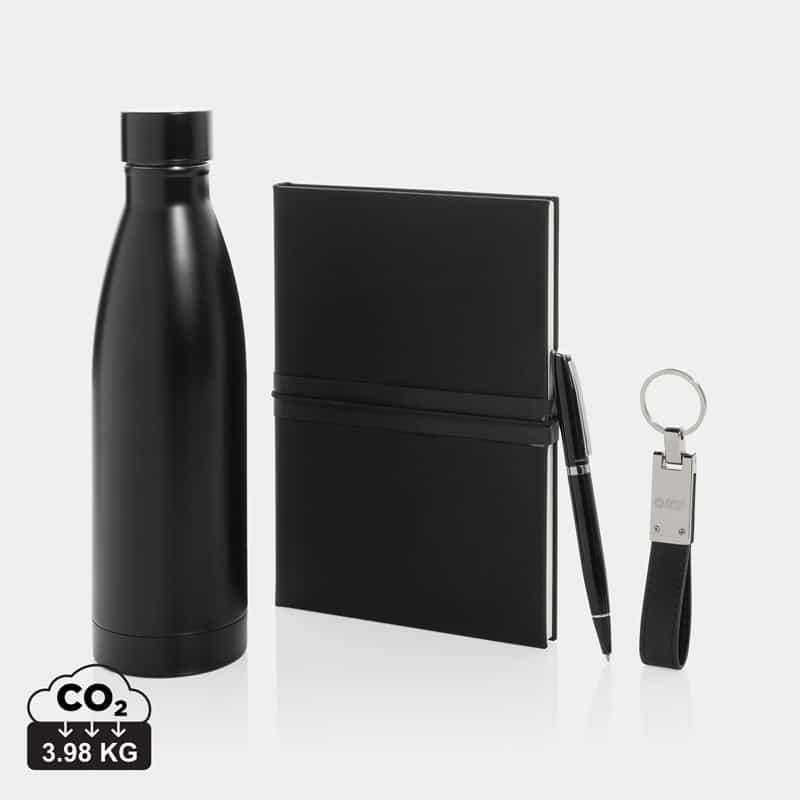 Welcome Pack Corporativo Premium con Botella, Libreta, Bolígrafo y Llavero