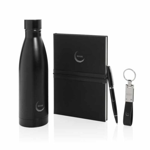 Welcome Pack Corporativo Premium con Botella, Libreta, Bolígrafo y Llavero