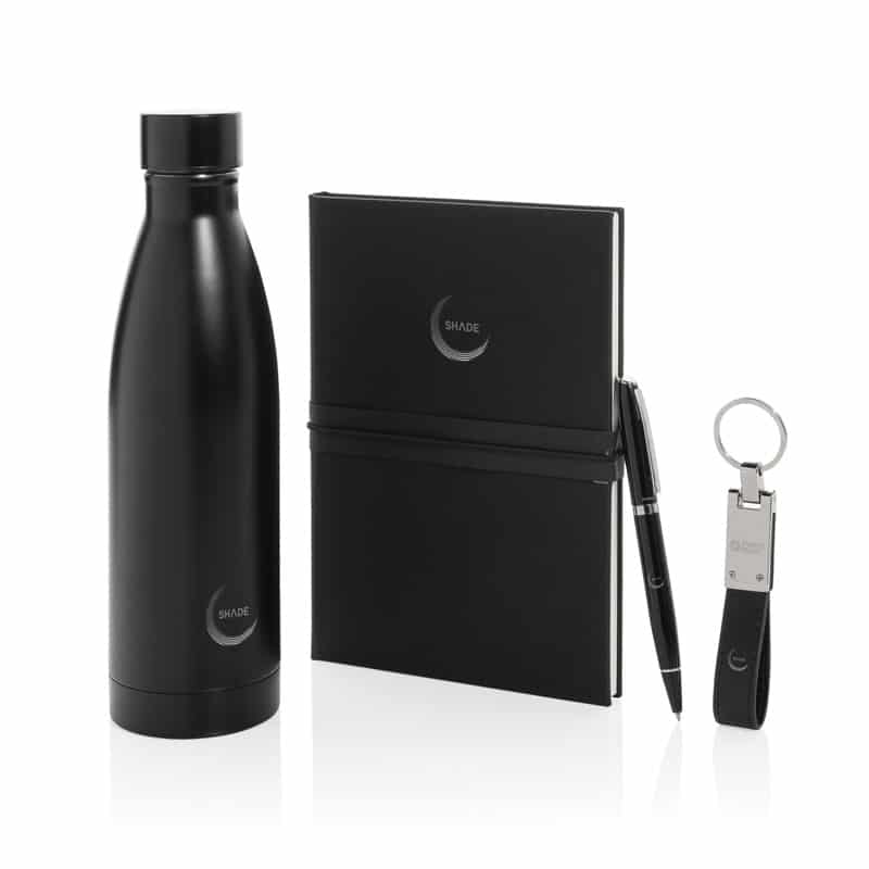 Welcome Pack Corporativo Premium con Botella, Libreta, Bolígrafo y Llavero